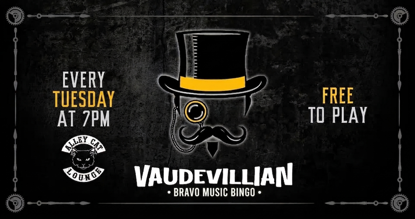 Vaudevillian Bravo Music Bingo — Every Tuesday at 7 PM — Free to Play